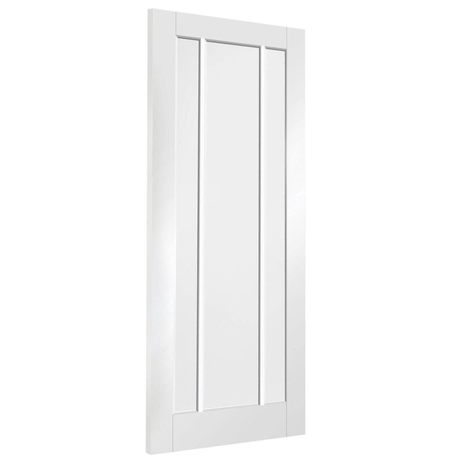 Internal White Primed 3-Panel FD30 Fire Door - 1981 x 838 x 44mm - Worcester - XL Joinery