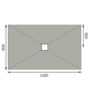 1400x900mm Wet Room Tile-Ready Shower Tray Former 30mm with Square Centre Drain – Live Your Colour