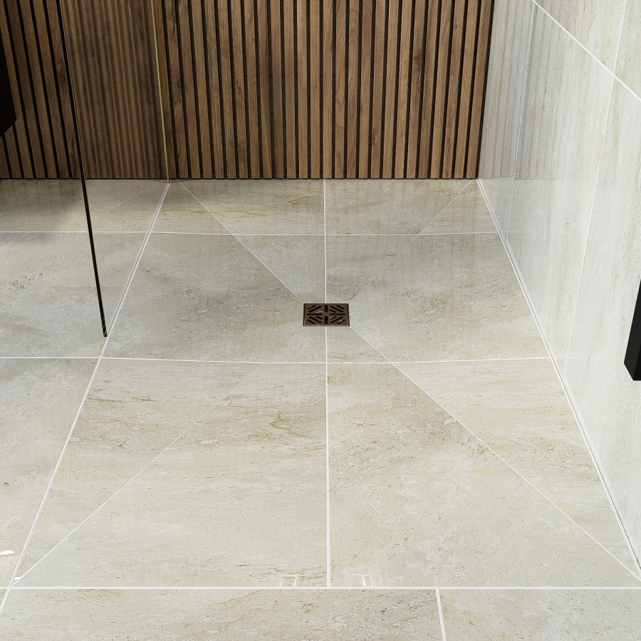 1400x900mm Wet Room Tile-Ready Shower Tray Former 30mm with Square Centre Drain – Live Your Colour