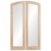 XL Joinery Glazed Clear Pine Newland Arched Rebated French Pair