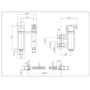 Brushed Brass Thermostatic Douche Shower / Bidet Shower Spray Kit - Zana