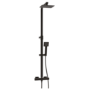Black Thermostatic Bar Mixer Shower Set with Slide Rail Kit & Hand Shower - Zana