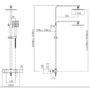 Black Thermostatic Bar Mixer Shower Set with Slide Rail Kit & Hand Shower - Zana