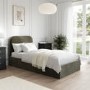 Khaki Green Velvet Upholstered Single Ottoman Bed with Curved Headboard - Zara