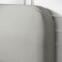 Grey Upholstered Double Ottoman Bed with Curved Headboard - Zara