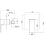 Chrome 1 Outlet Concealed Thermostatic Mixer Shower Valve - Zana