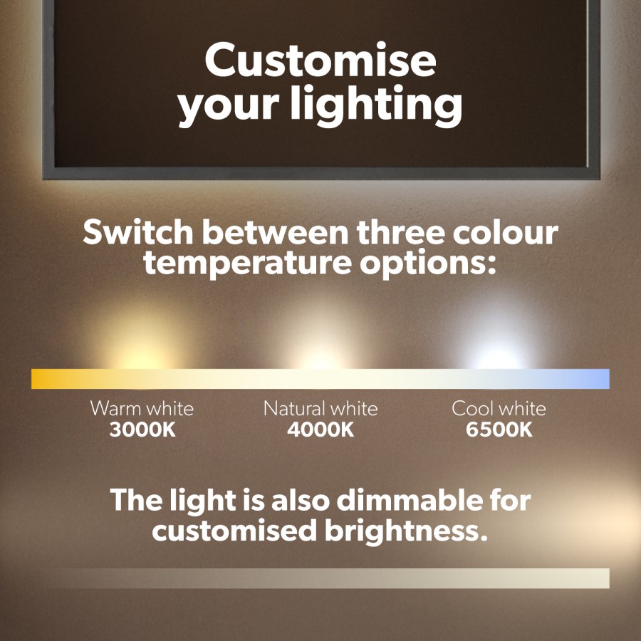 Traditional Brass Backlit Heated Bathroom Mirror with Lights 500 x 750mm - Zeus