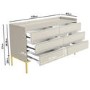 ONLY OPENED - Taupe Wide 6 Drawer Chest of Drawers - Zion