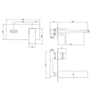 Matt Black Wall Mounted Bath Tap - Zana