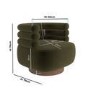 Green Velvet Modern Swivel Accent Chair - Zora