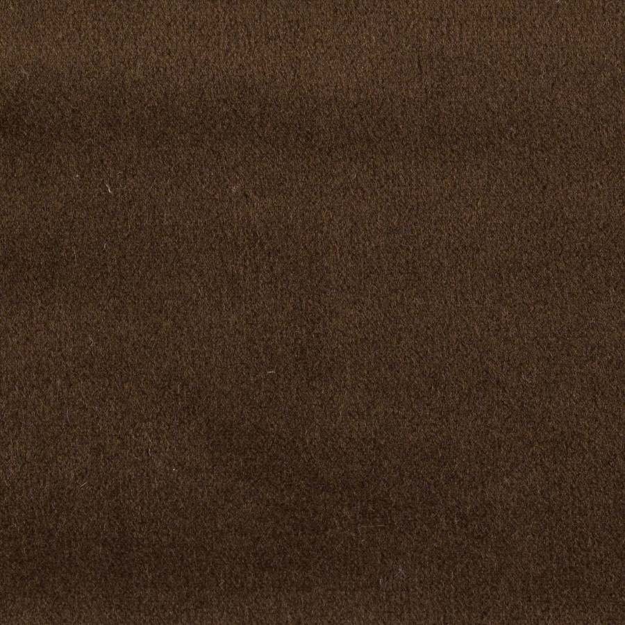 Brown Velvet Modern Curved 3 Seater Sofa - Zuri 