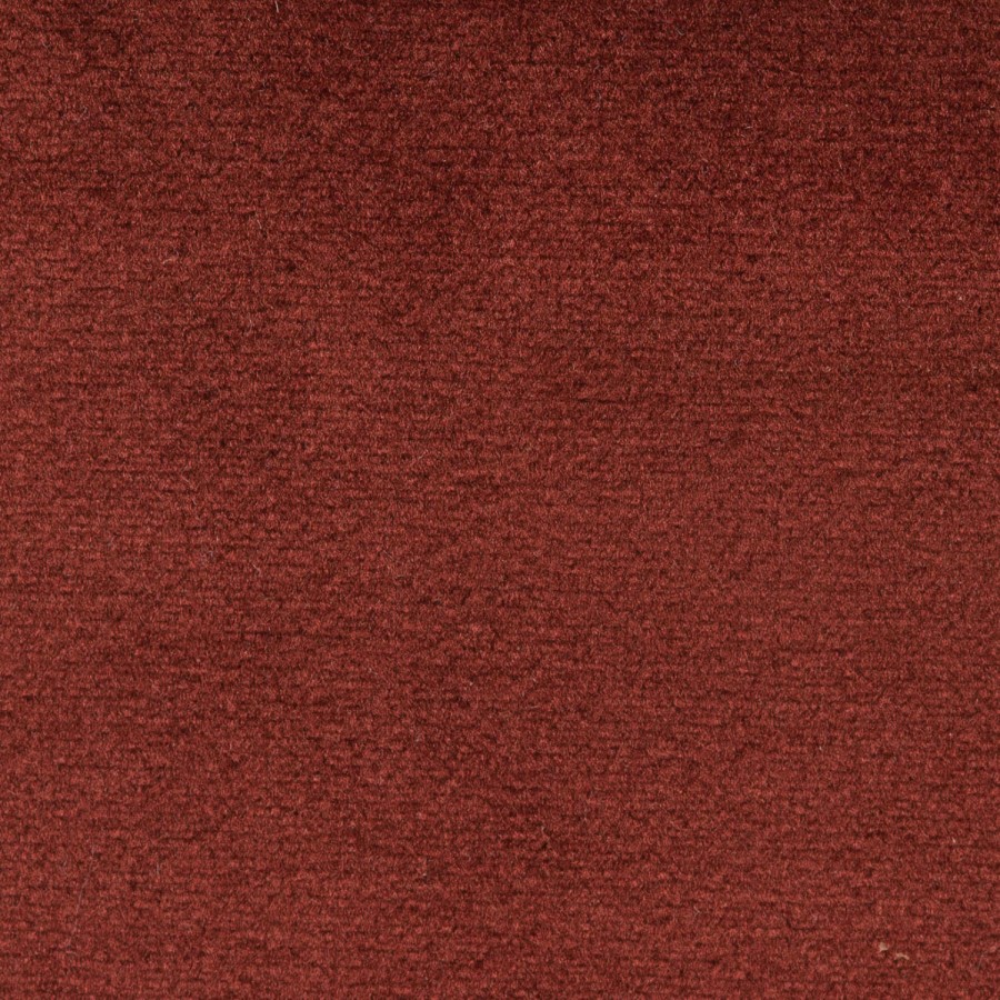 Modern Deep Red Velvet Armchair with Cushion - Zuri