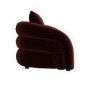 Modern Deep Red Velvet Armchair with Cushion - Zuri