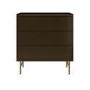 Khaki Green Modern 3 Drawer Chest of Drawers - Zane 