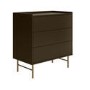 Khaki Green Modern 3 Drawer Chest of Drawers - Zane 