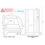 Vidalux Pure -1200x800mm Black Left-Hand Offset Quadrant Shower Cabin with Hydro Shower Set & Shower Tray