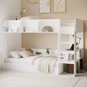 Kids White Single Beds