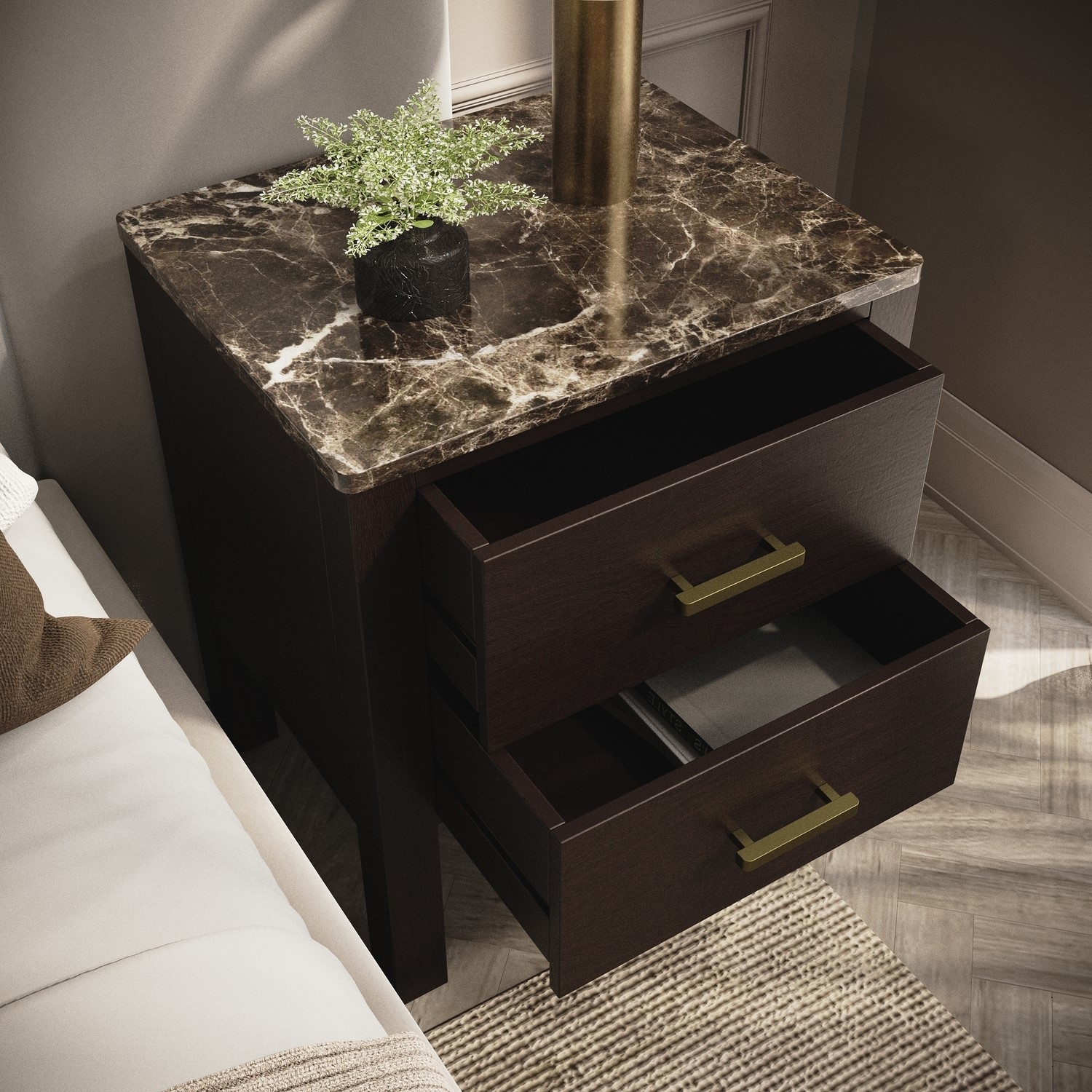Solid Wood Bedside
