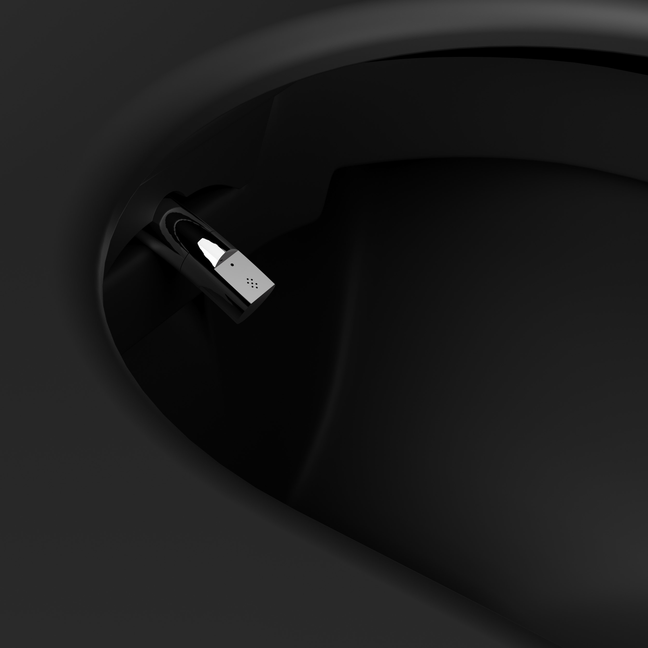 Smart Toilet adjustable and retractable hose.