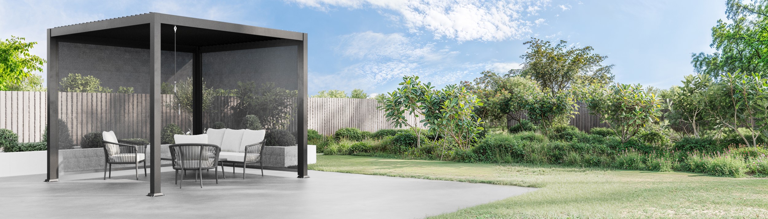 Charcoal Aluminium Pergola 
